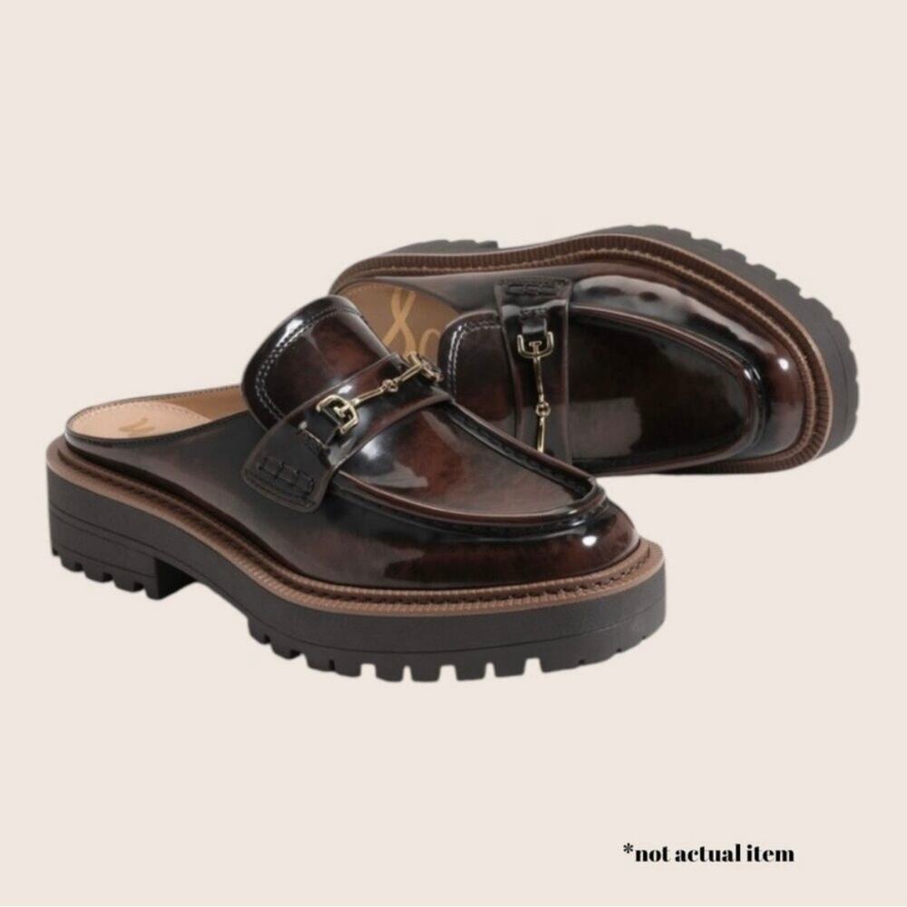 Sam Edelman LENNON LUG SOLE MULE Brown Size 9
